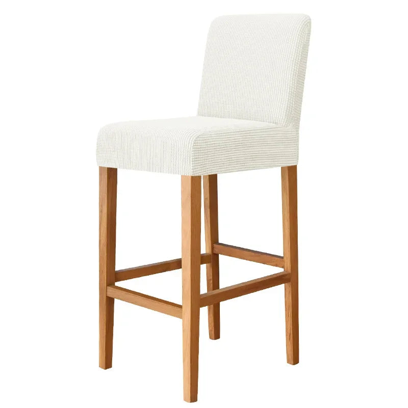 Housse chaise jaune rayée moderne adhésive polyester bar stool banquet