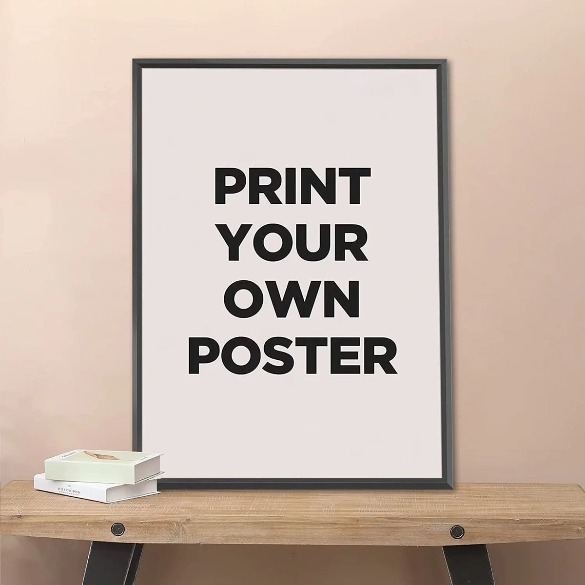 affiche murale poster personnages anime graphique noir blanc toile illustrée tringle fixations modernes