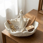 bol décoratif blanc danseuse robe ondulante bijoux rangement classique maison entrée