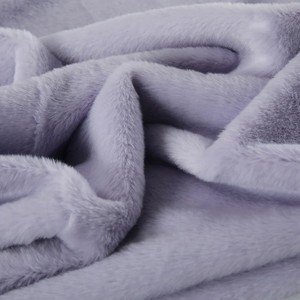 tissu fourrure douce peluche classique 50x50cm bleu marron gris beige rose vert blanc