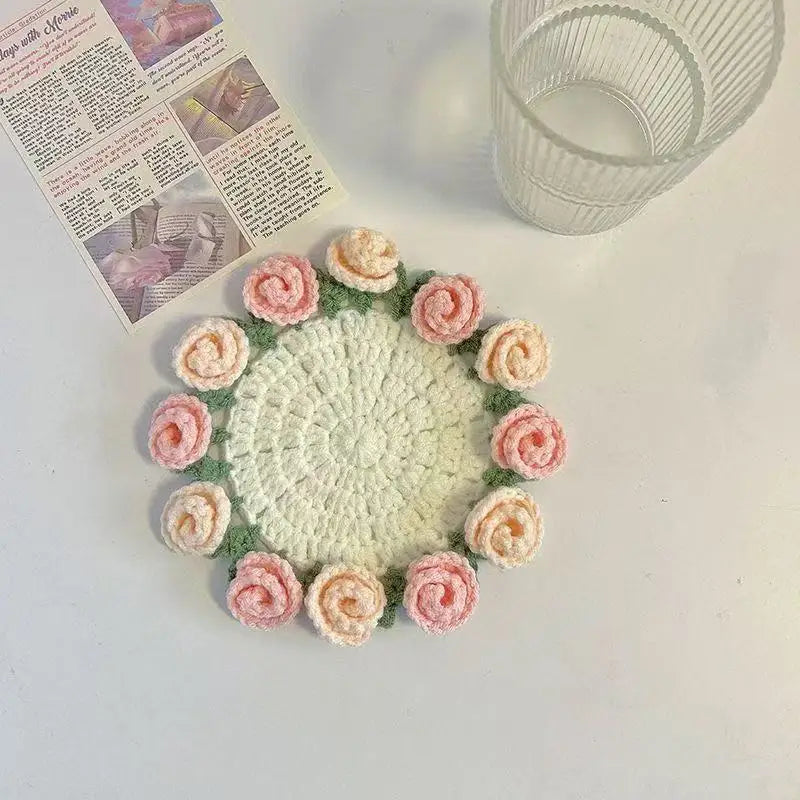 coussin crochet fleurs motifs colorés artisanal traditionnel opaques variété