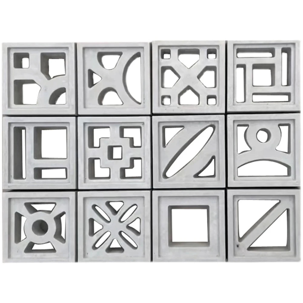 moule décoration extérieure plaque moderne motifs géométriques variés plastique réutilisable grès clair foncé