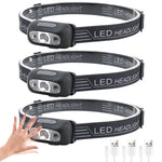 lampe frontale led rechargeable usb tissu imprimé noir ceinture ajustable camping
