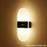 lampe murale rechargeable capteur mouvement blanc noir rectangle led moderne minimaliste interrupteur tactile