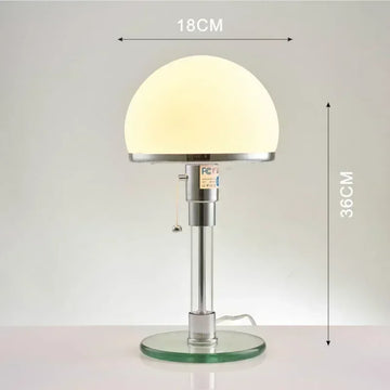 lampe table led moderne blanc chrome vert clair sphérique interrupteur tactile haute luminosité