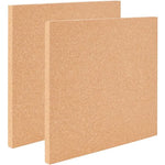 Panneau mural en liège carré 30cm - lot de 2 - décoration naturelle