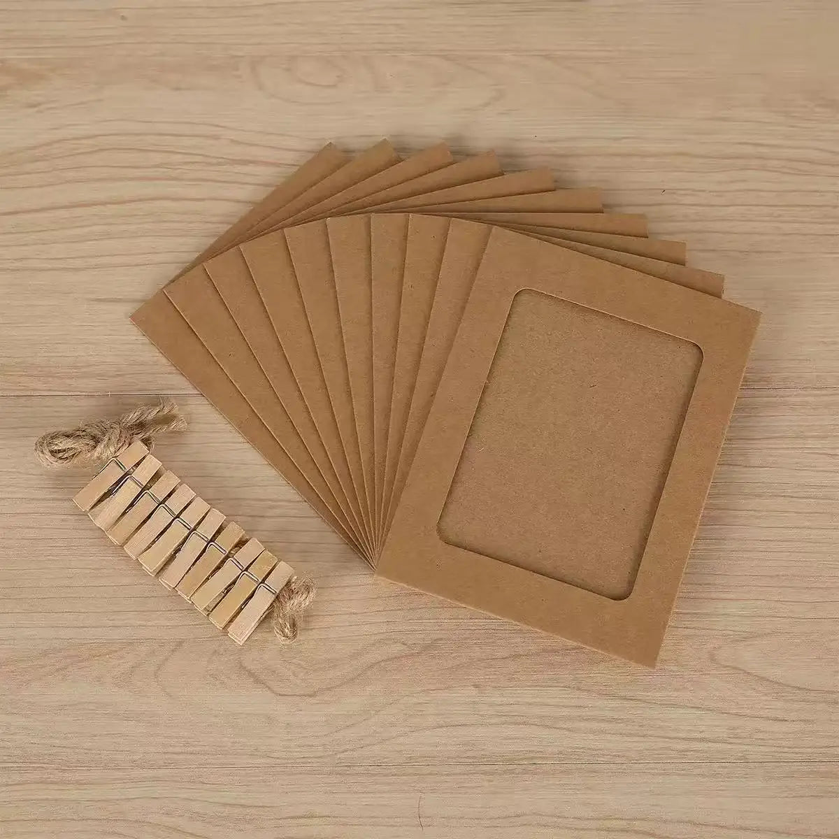 cadres photo marron clair classiques clips opaques suspension bricolage anniversaire mariage valentin festive
