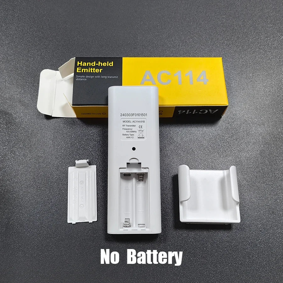 télécommande sans fil 433MHz stores électriques boutons poussoirs blanc jaune noir gris moderne minimaliste