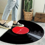 tapis demi cercle moderne vinyle géométrique noir blanc antidérapant salon entrée