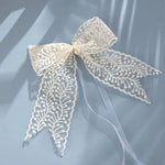 ruban dentelé motif floral blanc classique romantique décoratif 18cm translucideintérieur décoration