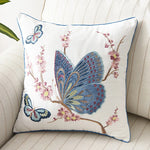 taies d'oreiller velours oiseau perroquet feuilles bleu foncé élégant non toxique polyester respectueux environnement