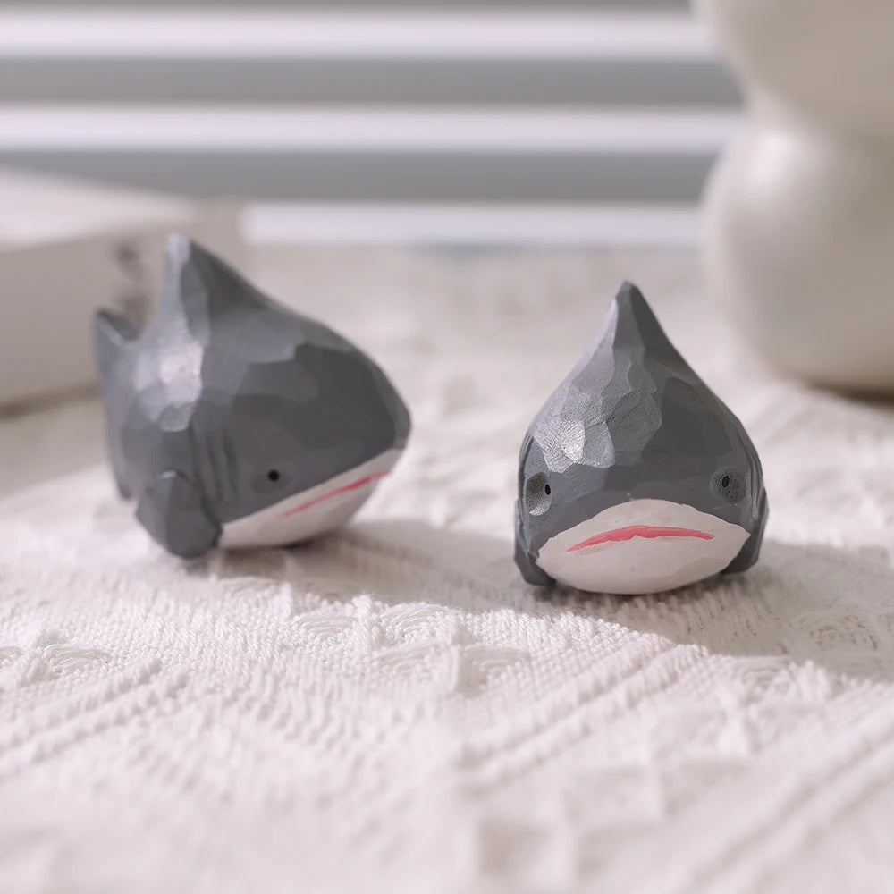 requin papier gris blanc origami deco maison animal compagnie occasionnel artisanal populaire