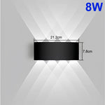 applique murale led noire moderne 3000k 6500k 4w 6w 8w 10w intérieur extérieur