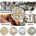 serviettes table modernes rondes blanches dorées brillantes décoration table respectueuses l'environnement