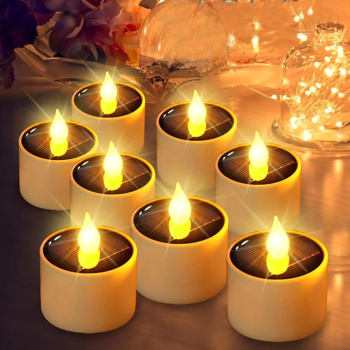 bougies led solaires autonomes moderne minimaliste blanc rond lisses opaques adhésivesextérieur intérieurDecorationurgence