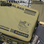 Sac outils camping khaki cartographique 30L 42L poignées cuir intérieur organisateur
