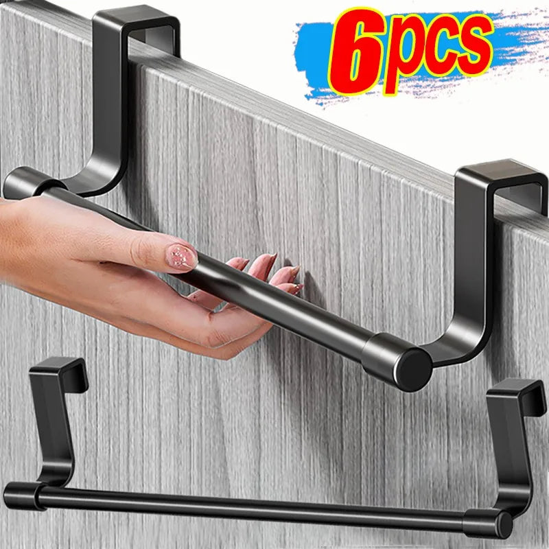 porte serviettes mural acier inoxydable clips noir moderne salle bain cuisine organisateur autonomes