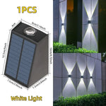lampes murales solaires modernes led noires lumière jaune ip65 étanchesextérieur minimalistes