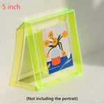 cadres photo transparents modernes abstraits géométriques couleurs vives rouge vert jaune bleu orange rose