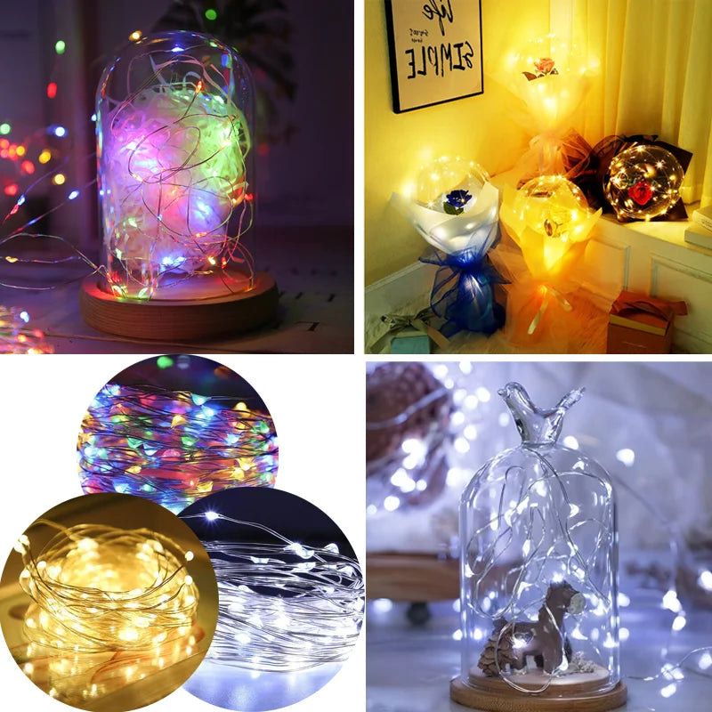 décoration intérieure guirlande lumineuse multicolore moderne 10m 100led autoinstallation festive noël mariage