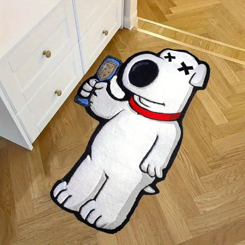 tapis dessin animé polyester antidérapant blanc vert marron rouge bleu rose chambre salon