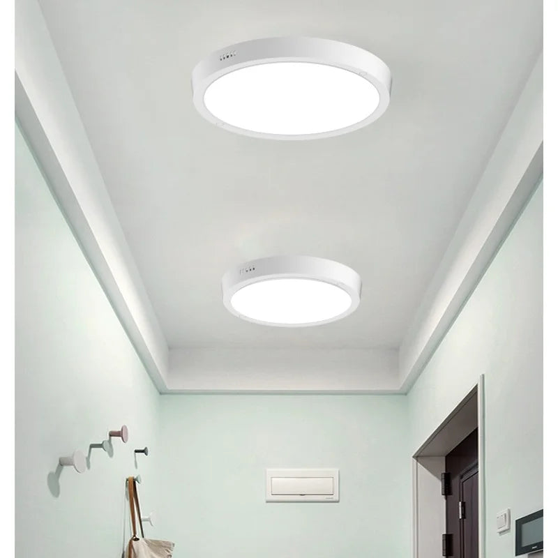 Lampe LED plafonnier moderne blanc couleurs interrupteur bouton 6W 12W 18W 24W