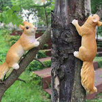 statuette écuireuil résine réaliste détaillée jardin cour décoration animaux pelage queue fournie ornementextérieur