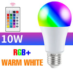 ampoule led rgb 25w e27 blanc multicolore transparente moderne télécommande 24touches lumière ambiance chambre