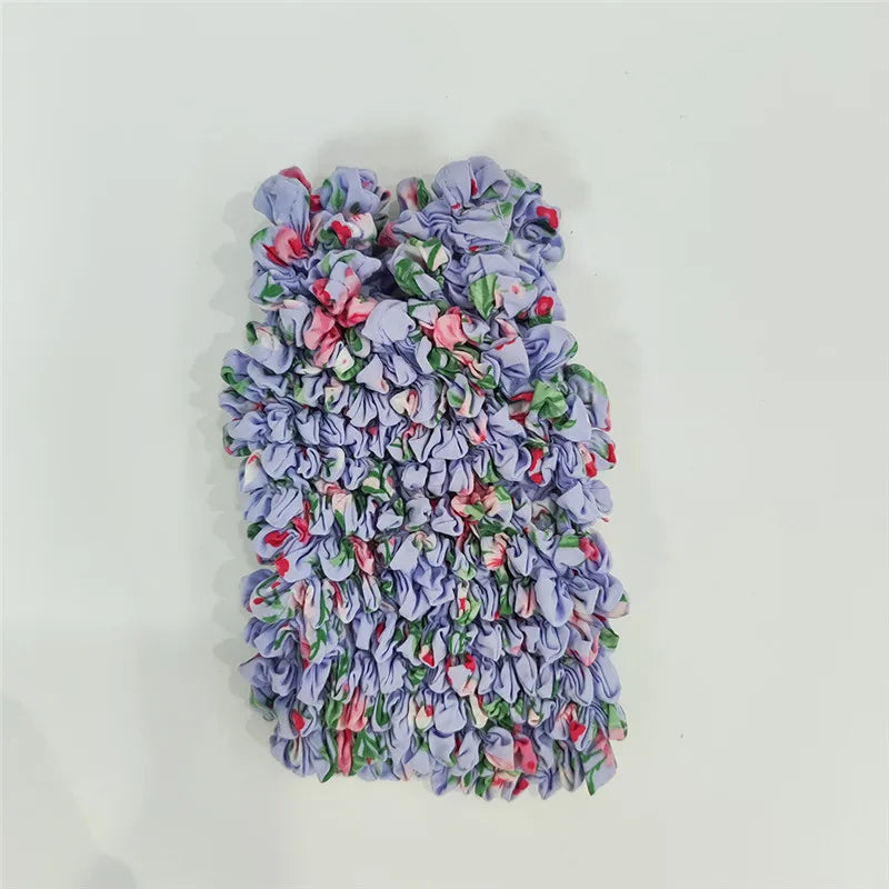 sac main pliable polyester motif fleurs boho chic noir bleu blanc rouge vert orange