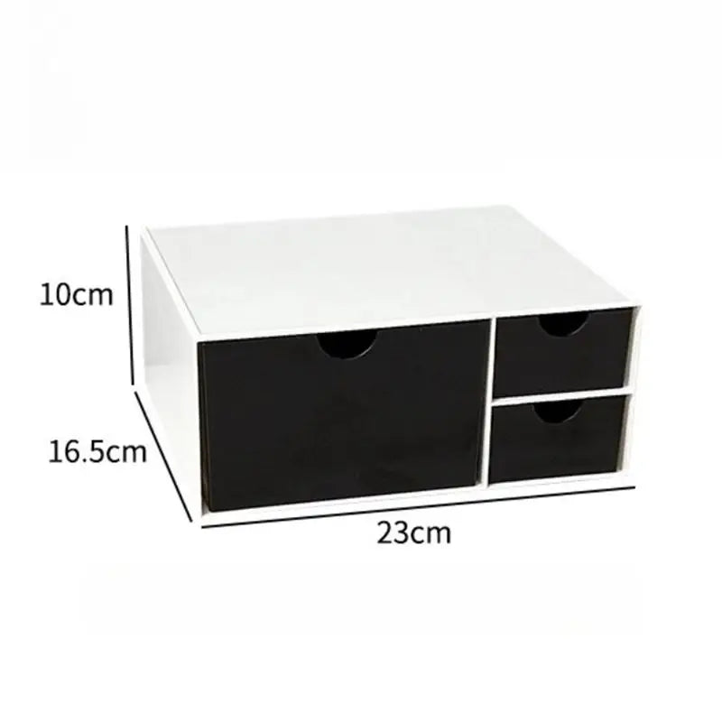 boîte rangement blanc noir tiroirs minimaliste moderne organisateur cosmétique multipurpose respectueux environnement