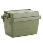 boîte rangement pratique beige vert olive pots conservation couvercle robuste plastique respectueux environnement