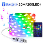 guirlande led multicolore flexible transparent noel 5m 10m 20m controle usb bluetooth