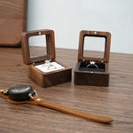 boîtes bijoux bois foncé coffret rangement classique coussin intérieur vis anneaux emballage présentation mariage