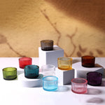 bougeoirs rose rayées modernes support bougie décoration table mariage tealights pack 10