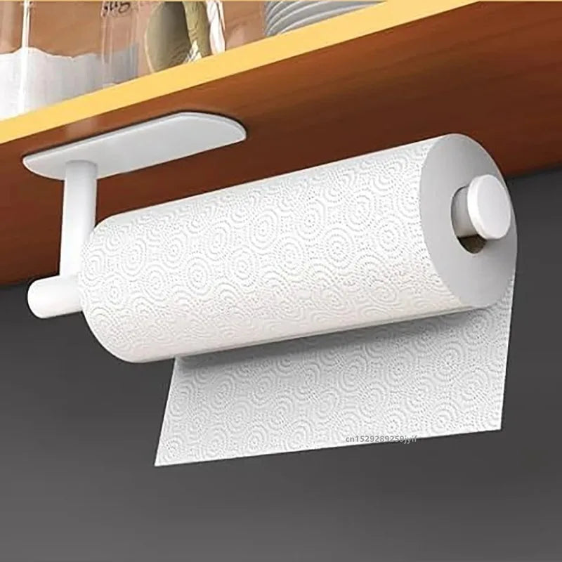 porte serviettes mural adhésif moderne noir opaqué salle bain papier toilette large small