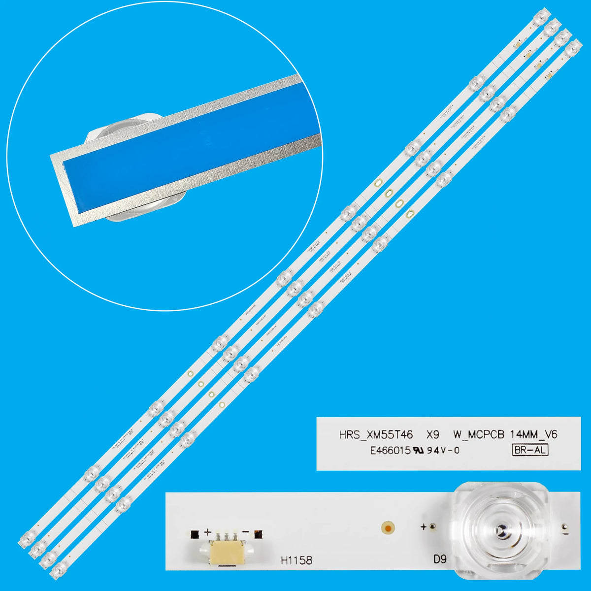 bande lumineuse led blanc connecteur interrupteur tactile moderne 14mm v0 e47