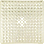 tapis douche moderne bleu clair ventouses antidérapantes motif circulaire semi transparent salle bain