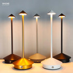 lampe table or blanc noir interrupteur tactile charge type base antidérapante moderne