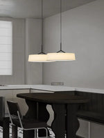 suspension lumineuse moderne minimaliste abat jour blanc structure marron texturé métal 90 260V