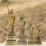 statuette statue liberté résine miniature vert turquois blanc bronze doré base inscription york usa