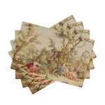 serviettes table toile jouy bleu clair classiques résistantes 12x18 pouces vintage