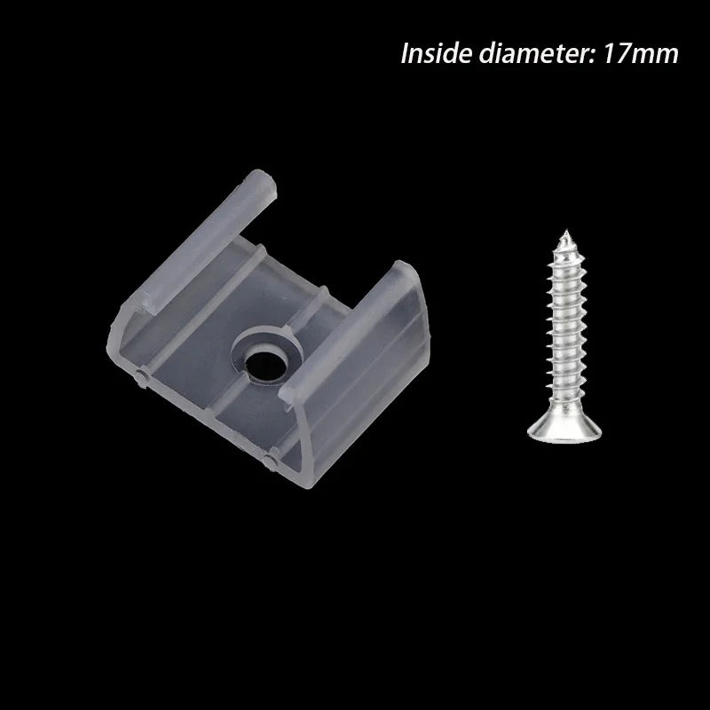Clips fixation ruban led blanc translucide moderne vis certification ul vde ccc fcc.gs