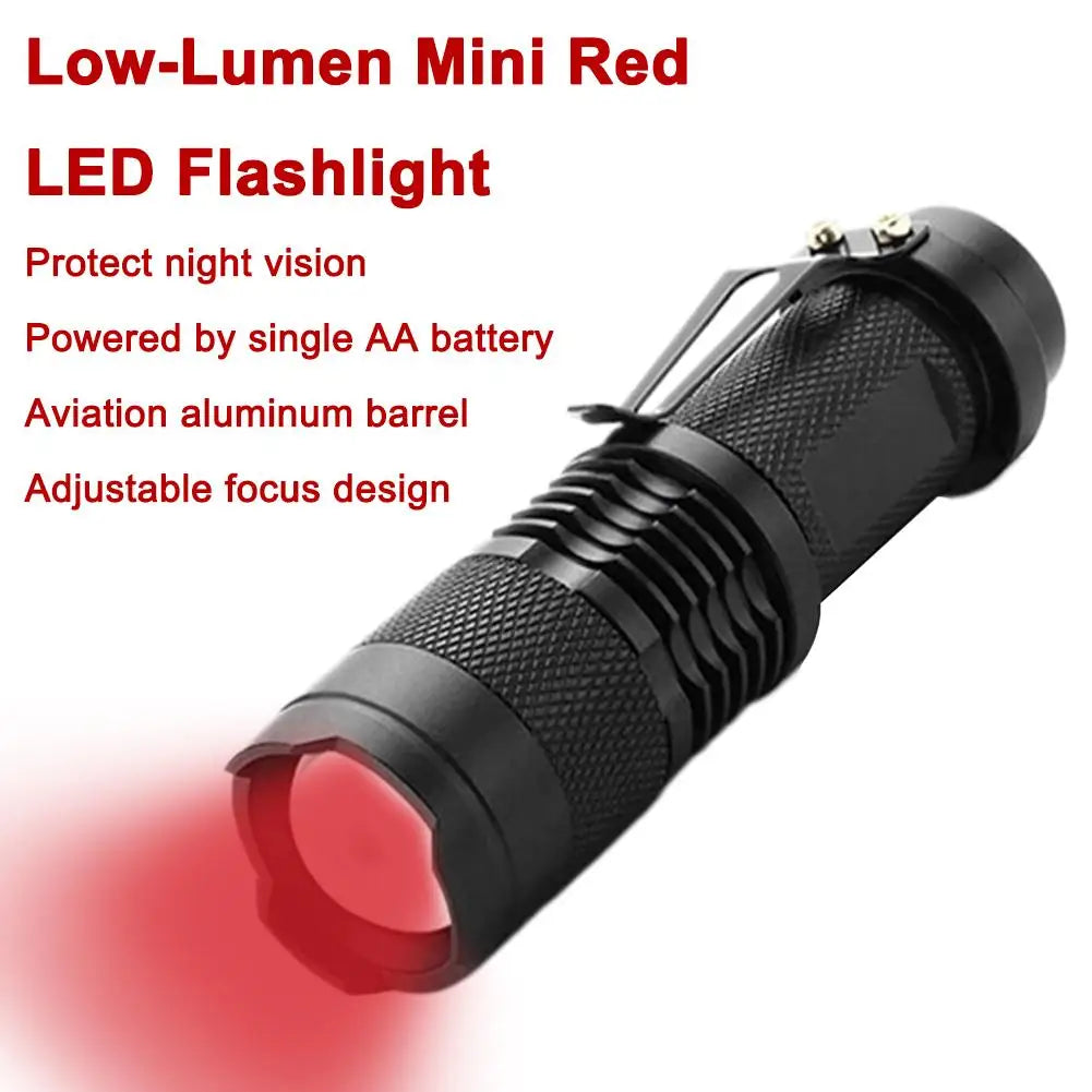 lampe torche led noir texturée moderne clip fixation vision nocturne camping rando