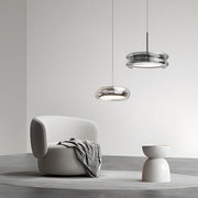 lustre led suspendu minimaliste argenté gris noir moderne chambre salle manger