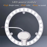 module led circulaire blanc moderne 360° 220 240v 2700k 6500k aimant connecteur eléctrique