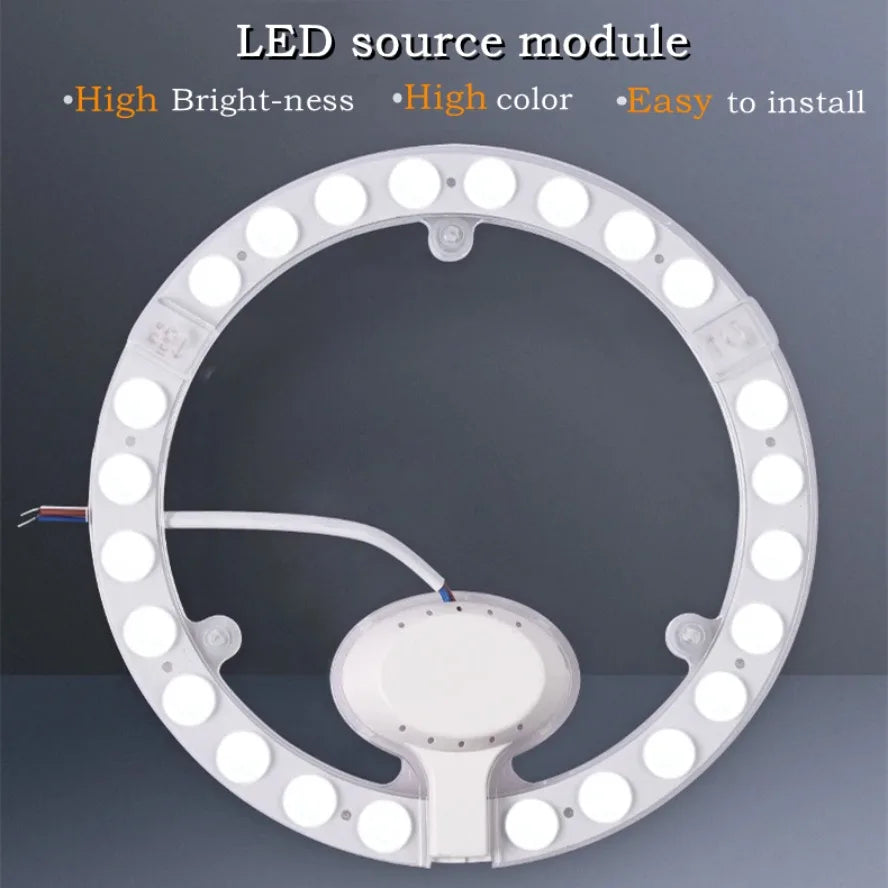 module led circulaire blanc moderne 360° 220 240v 2700k 6500k aimant connecteur eléctrique