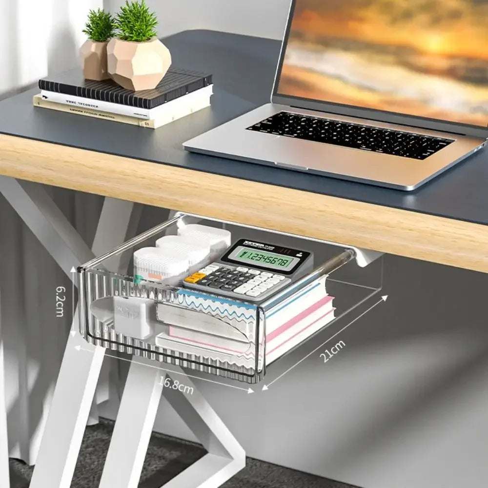 tiroirs rangement transparent clips calculatrice stylo bloc notes large capacité moderne