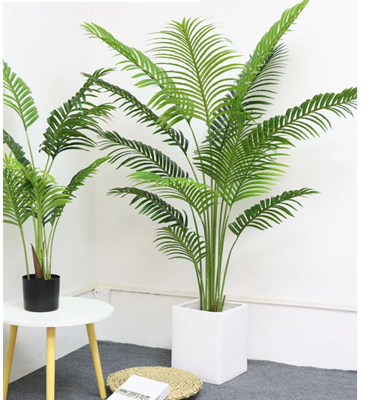 plantes artificielles vertes modernes décoration intérieure pot noir jamais fanées