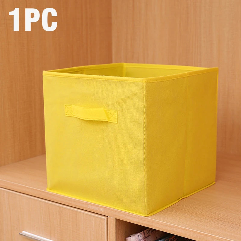 boîtes rangement pliables tissu noir modernes respectueuses environnement utilisation multiple rangement stockage poignées incluses