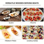 assiettes bois bateau forme blanc moderne apéritif charcuterie dessert événement polyvalentes